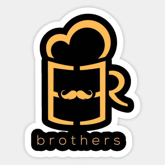 Beer Brothers Sticker by loonycorns